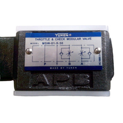 60I/Min Yuken Check Servo Valve MSW-01-X-50 For High Temperature And Pressure Resistant