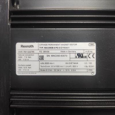 Permanent Magnet AC Servo Motor Bosch Rexroth MAC090B-0-PD-2-C/110-A-1 Industrial
