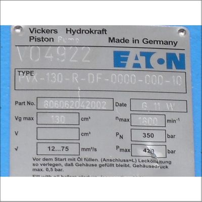 Vickers Hydraulic Pump PVX-130-R-DF-0000-000-10 Multiple Control Modes Low Noise And Low Vibration Fast Response Speed