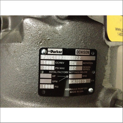 PAVC10038R4222 Parker Hydraulic Pump High Flow Two-Piece Design Multiple Control Modes Sealed Shaft Bearing