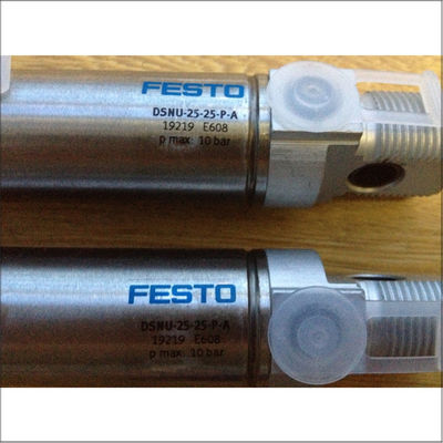 Festo Cylinder DSNU-25-25-P-A Silver High Precision Space-Saving Compact Design High Adaptability Easy Installation