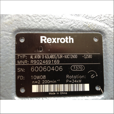 Rexroth A10VO63LA8DS 53R-VUC12N00-S2580 Hydraulic Pump, 63 cm³ Displacement