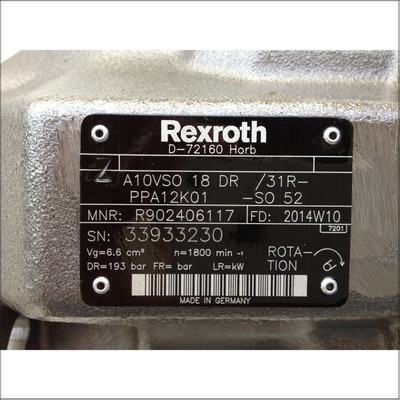 A10VSO18DR 31R-PPA12K01-SO52 Variable Displacement Hydraulic Pump - 18 cm³, 350 bar