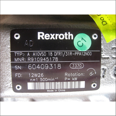 Rexroth A10VSO18DRF1 31R-PPA12N00 Hydraulic Pump - Cast Iron, 18 cm³ Displacement